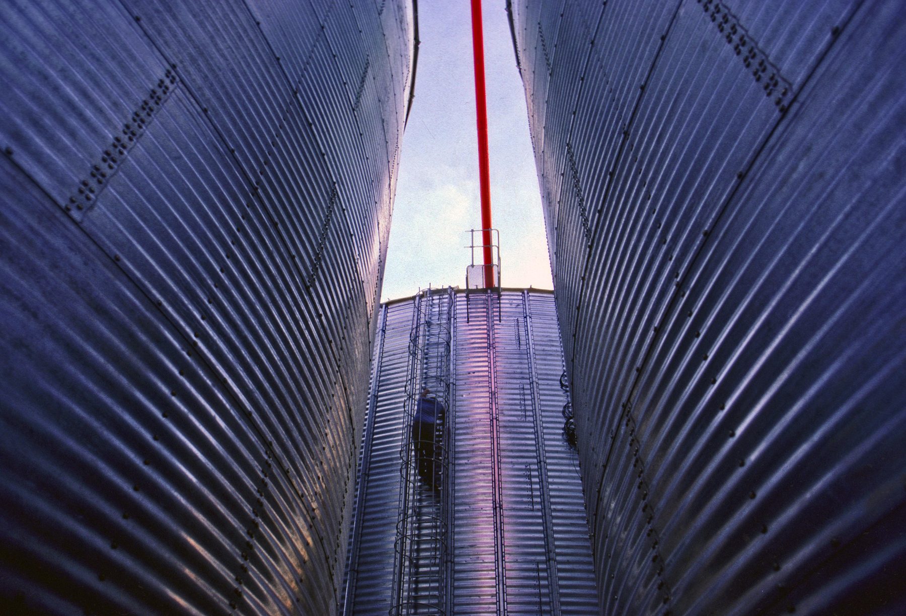 Grain bin storage facility, agricultural client project
