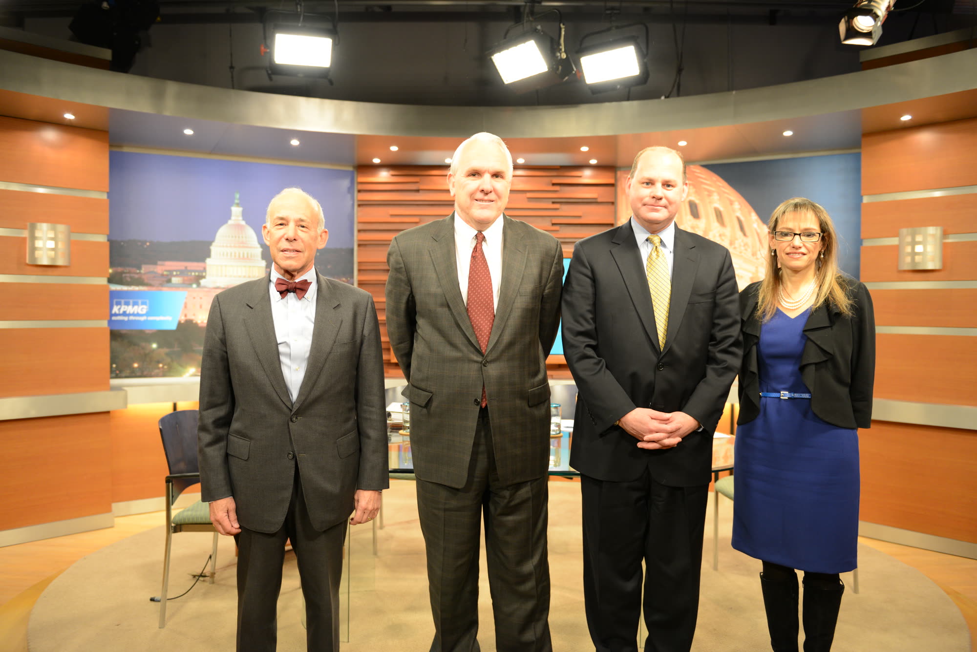 KPMG panel on set after a studio production