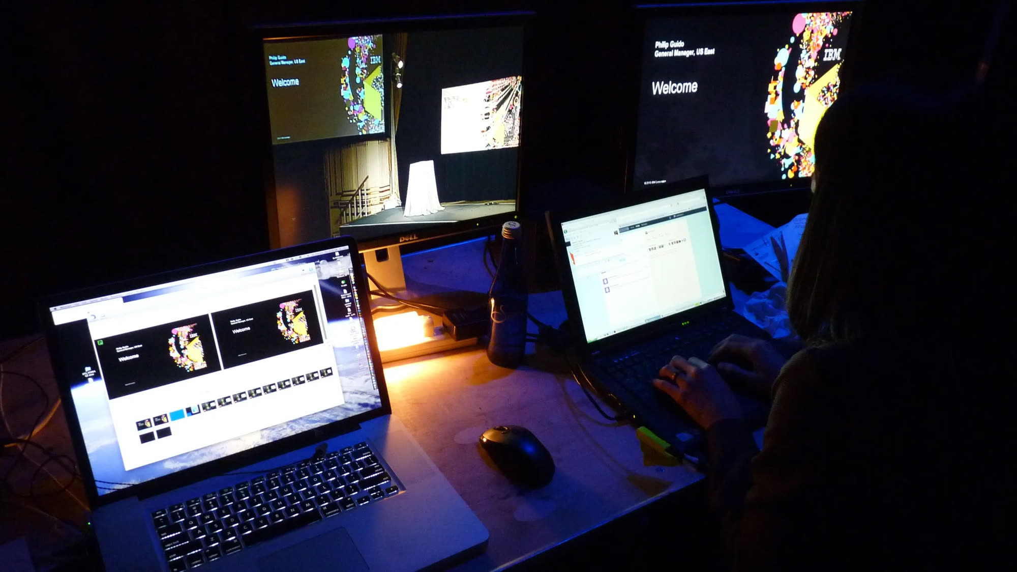 Live webcast production desk, IBM event