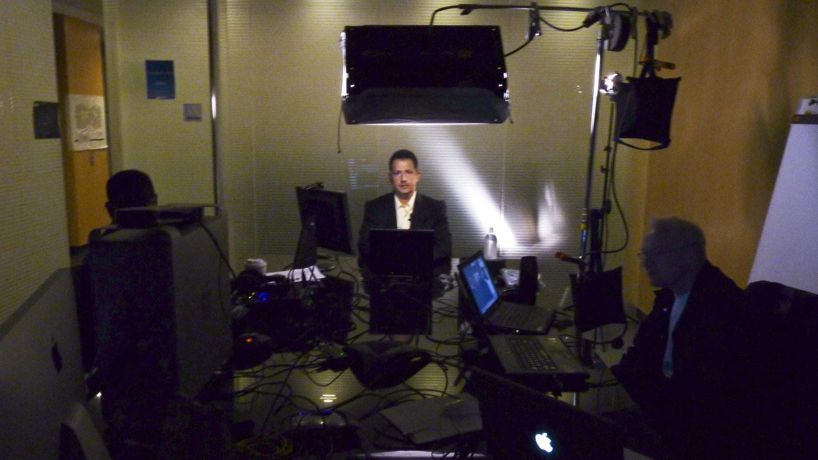 Behind the scenes at an IBM webcast shoot